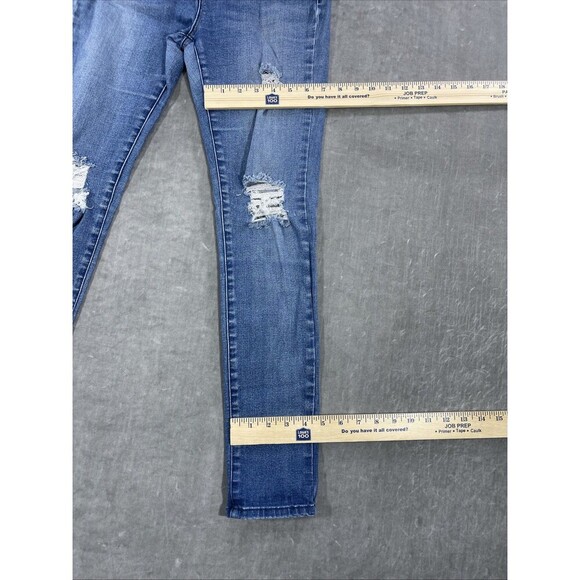 Wax Jean Women's Blue Distressed Jeans Size‎ 7 - Picture 8 of 9